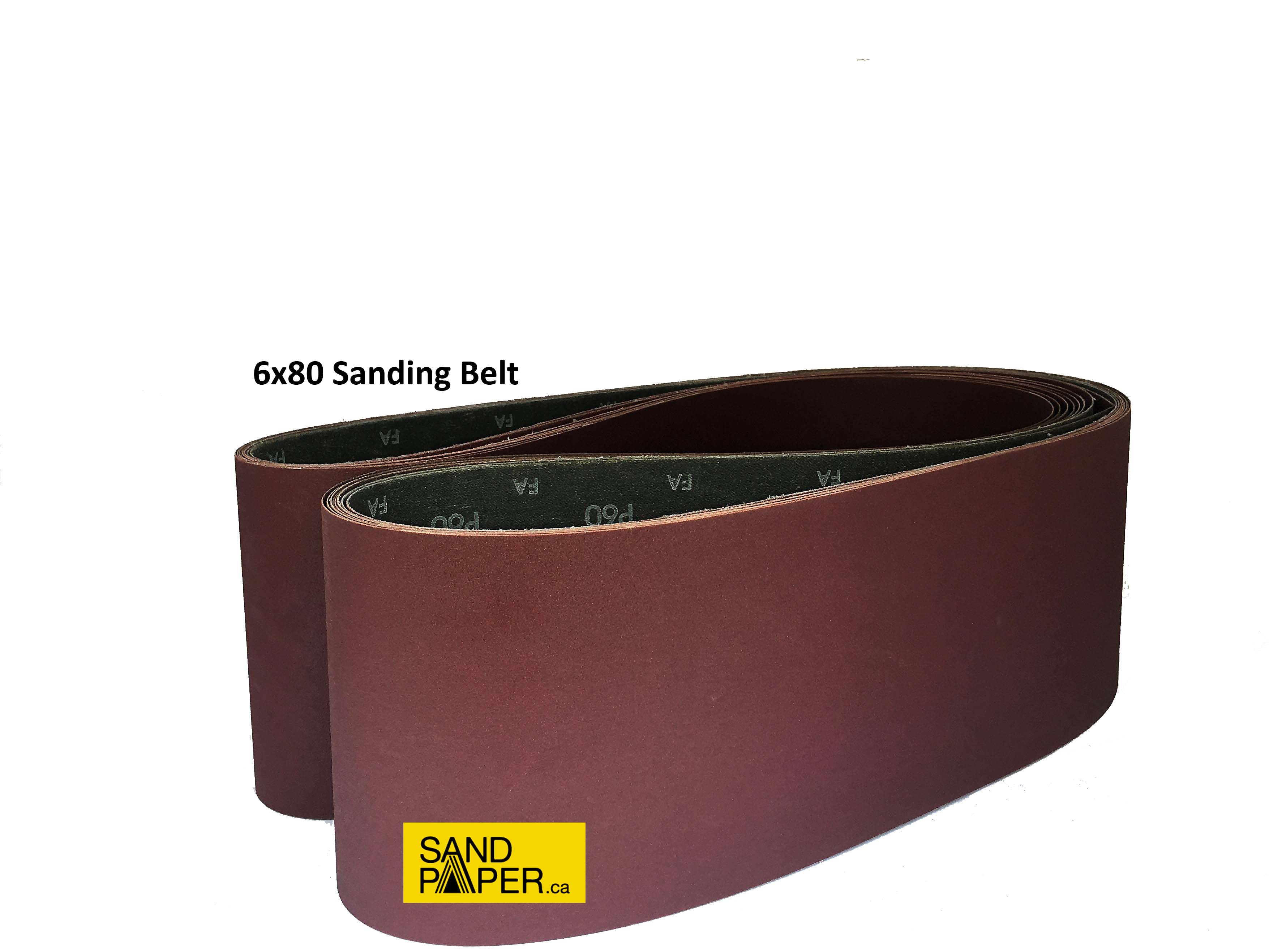 Sanding Belts - 6 x 80 - Aluminum Oxide