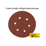 6 inch 6 hole Hook and Loop Sanding Discs