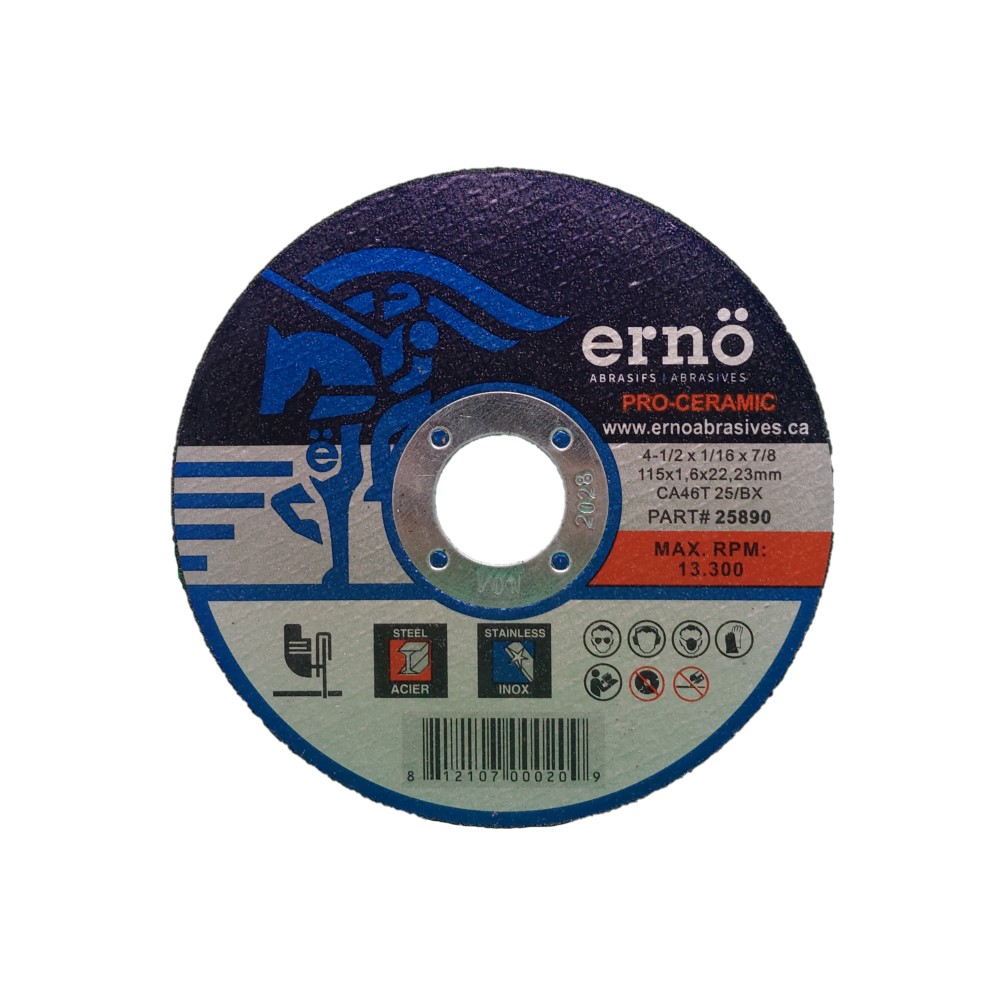 Cut off Wheel 4-1/2x1/16x7/8 Type-1 Pro-Ceramic STEEL/STAINLESS