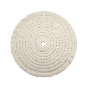 Cotton Buff 8" Diameter 3/8 Spiral Sew 1/2" Arbour